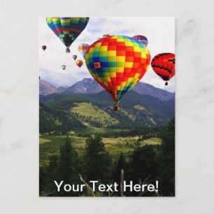 Hot Air Balloon Ride in the Rockies Postcard