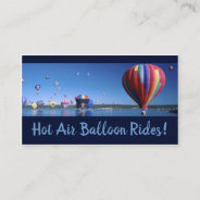 Hot Air Balloon Rides Service Business Card at Zazzle