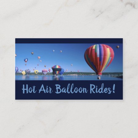 Hot Air Balloon Rides Service Business Card