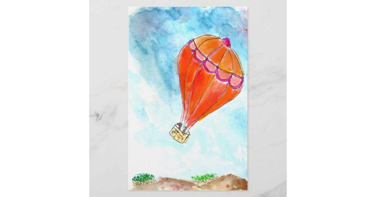 Hot Air Balloon Scrapbook paper Zazzle
