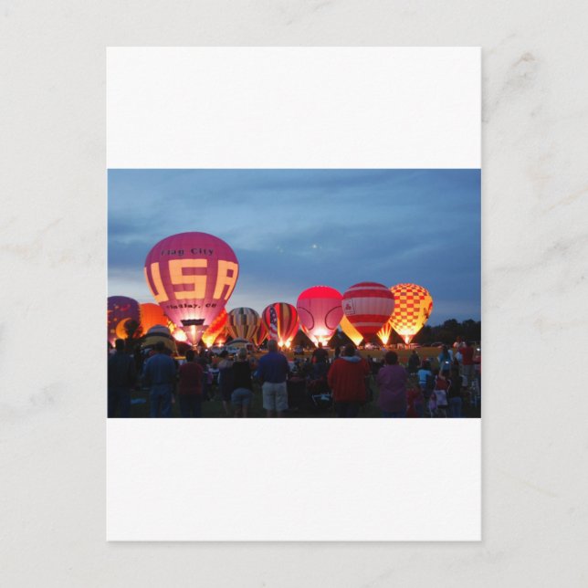 hot air balloon skyline postcard (Front)