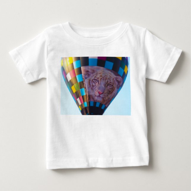 Hot Air Balloon, Snow Leopard, Olathe, Kansas Baby T-Shirt (Front)