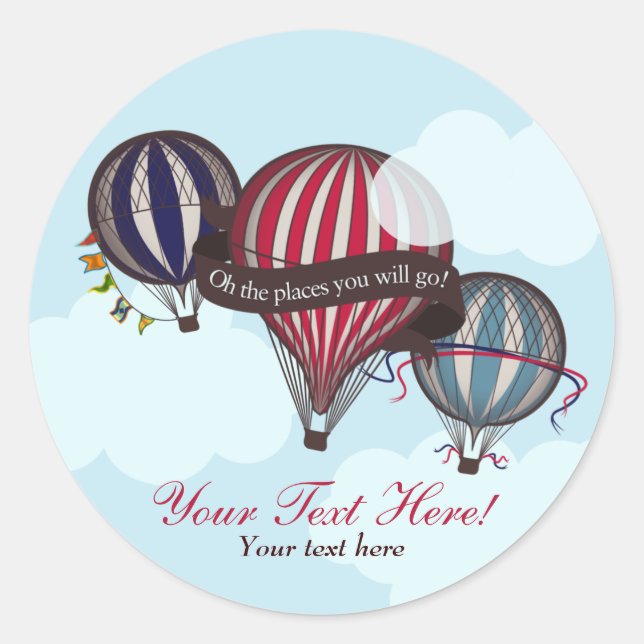 Hot air balloon stickers (Front)