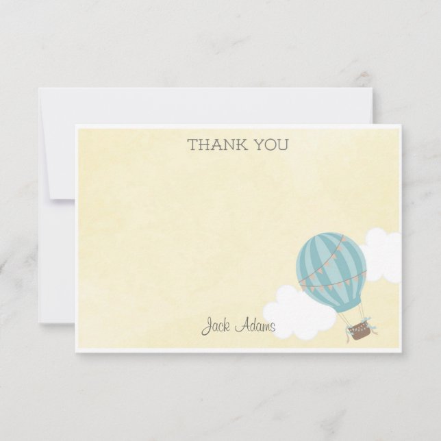Hot Air Balloon Thank You Card (Front)