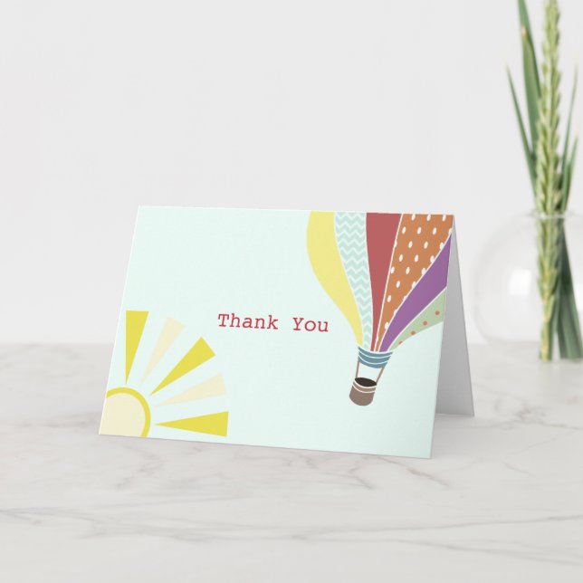 Hot Air Balloon Thank You Card (Front)