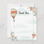 Hot Air Balloon Thank You Card | Zazzle