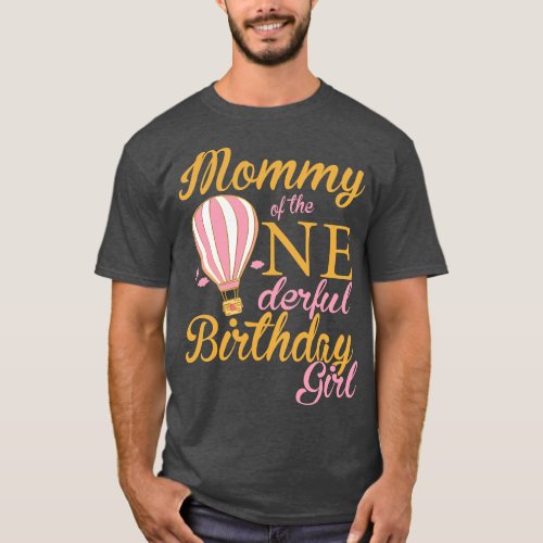 Hot Air Balloon Themed Birthday 1st Birthday Girls T_Shirt