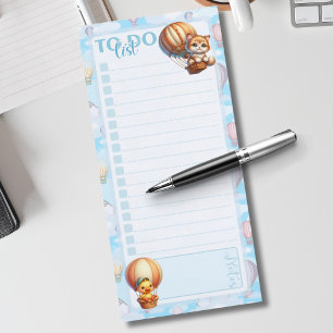 Hot Air Balloon To Do List Magnetic Notepad