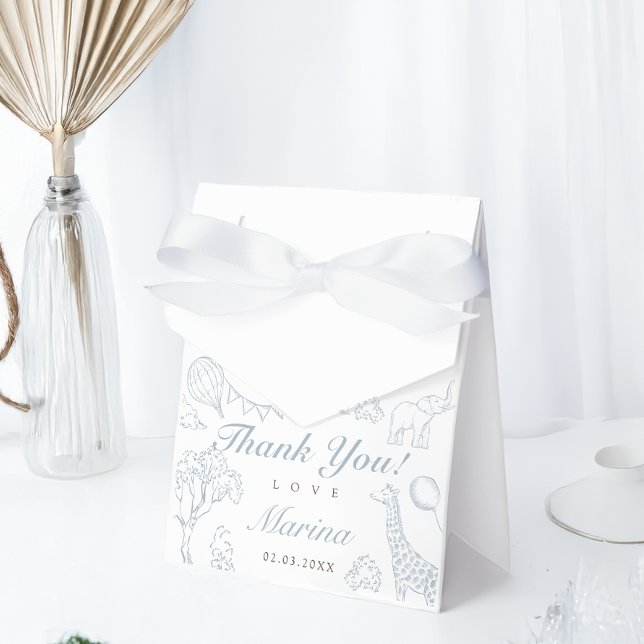Hot air balloon toile baby shower  favor boxes (Creator Uploaded)