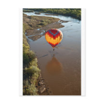 Hot Air Balloon Touching Rio Grande River