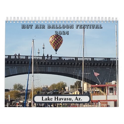 Hot Air Balloon Two Page Medium Calendar White Calendar