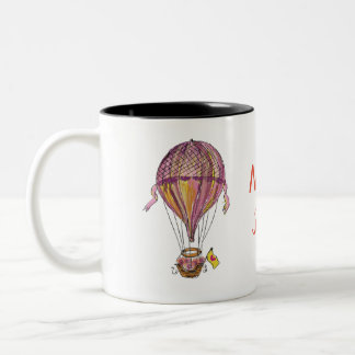 Hot Air Balloon Two-Tone Coffee Mug