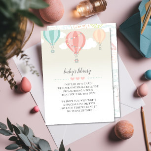 Hot Air Balloon Up & Away Baby's Library Book Card