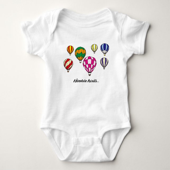 Hot Air Balloon Vest Baby Bodysuit (Front)