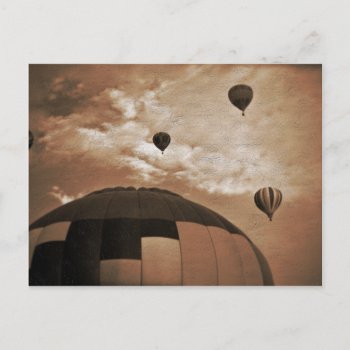 Hot Air Balloon Vintage Photograph Postcard by bbourdages at Zazzle