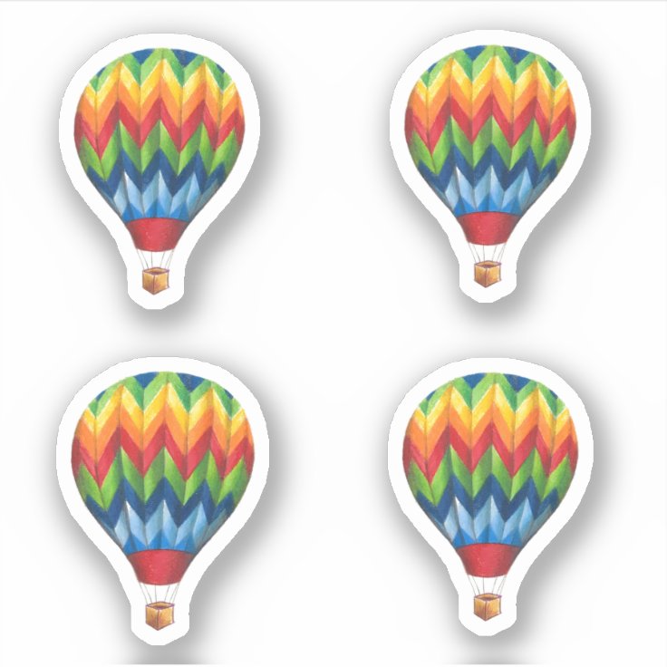 Hot Air Balloon Vinyl Cut sticker Zazzle