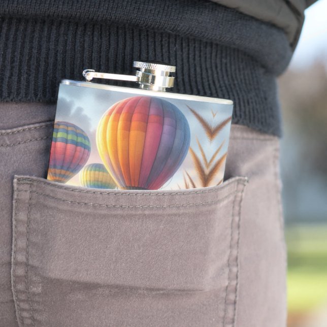 Hot Air Balloon Vinyl Wrapped Flask (In Situ)