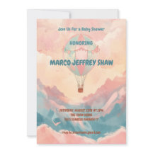 Hot Air Balloon Watercolor Baby Shower