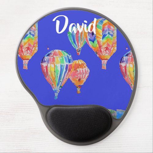 Hot Air Balloon Watercolor Computer Mouse Pad