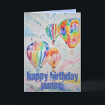 Hot Air Balloon Watercolour Painting Birthday Card<br><div class="desc">Hot Air Balloon Watercolour Painting Birthday Card. Designed from one of my original garden photographs & my original writing,  enjoy!</div>
