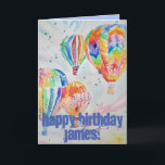Hot Air Balloon Watercolour Painting Birthday Card<br><div class="desc">Hot Air Balloon Watercolour Painting Birthday Card. Designed from one of my original garden photographs & my original writing,  enjoy!</div>