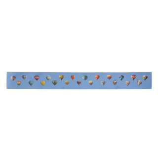 Hot Air Balloon Wave Blue Sky Satin Ribbon