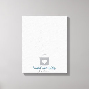 Hot Air Balloon Wedding Fingerprint Guest Book