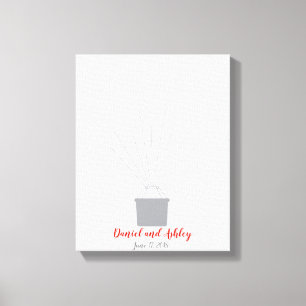 Hot Air Balloon Wedding Fingerprint Guest Book