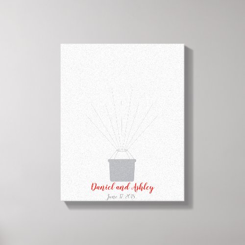 Hot Air Balloon Wedding Fingerprint Guest Book