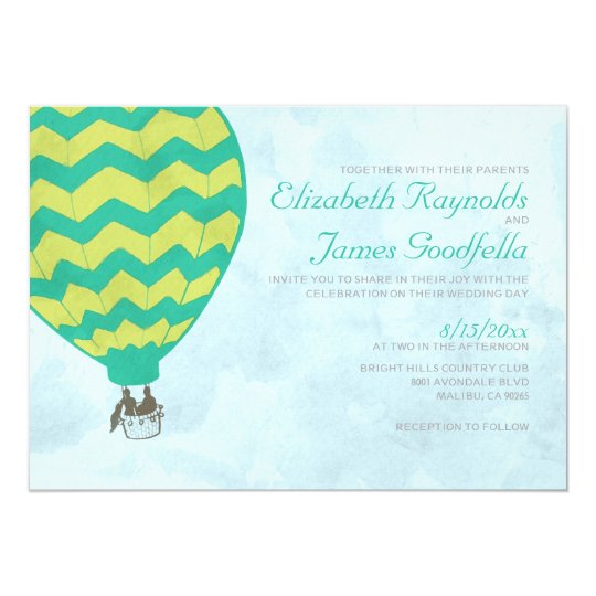 Hot Air Balloon Wedding Invitations Zazzle Hot Air Balloon Wedding Invitations