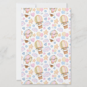 Hot Air Balloon Whimsical Watercolor Pattern