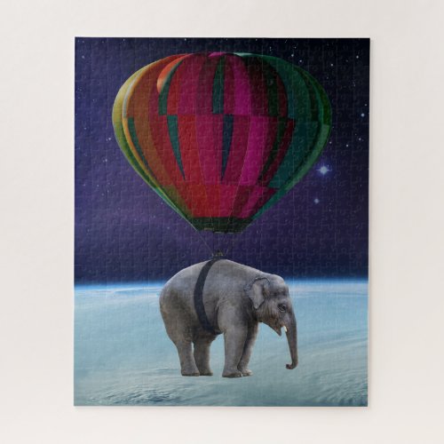 Hot Air Balloon with Elephant Fantasy 500 Puzzle