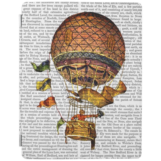 Hot Air Balloon with Flags iPad Air Cover (Front)