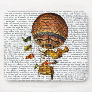 Hot Air Balloon with Flags Mouse Pad