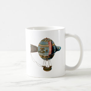 Hot Air Balloon With Tail Feather Coffee Mug