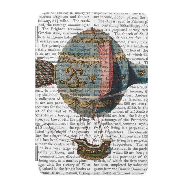 Hot Air Balloon With Tail Feather iPad Mini Cover (Front)