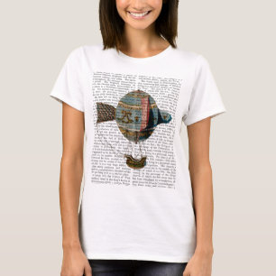 Hot Air Balloon With Tail Feather T-Shirt