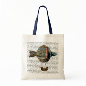 Hot Air Balloon With Tail Feather Tote Bag