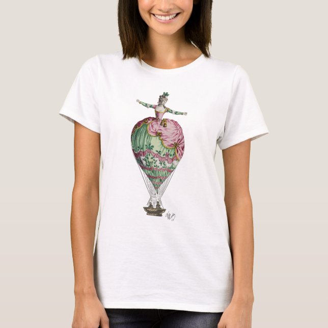Hot Air Balloon Woman 2 T-Shirt (Front)