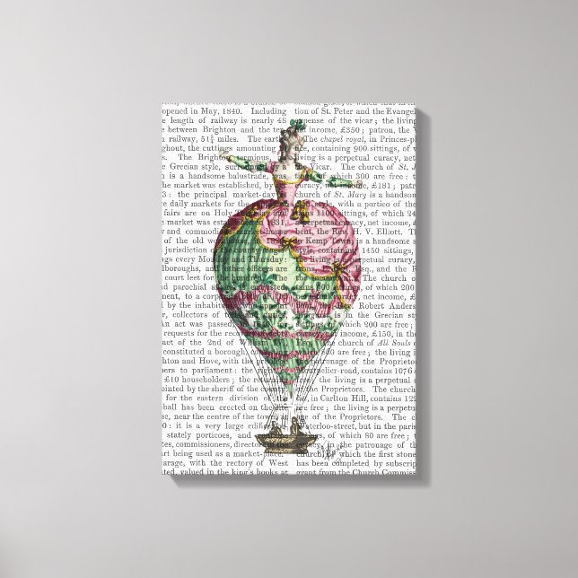 Hot Air Balloon Woman Canvas Print (Front)