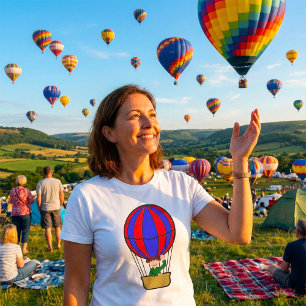 Hot Air Balloon Womens T-Shirt