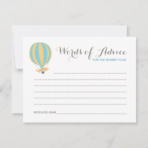 Hot Air Balloon Words of Advice Mommy Postcard Zazzle
