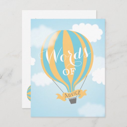 Hot Air Balloon Words of Advice Mommy Postcard Zazzle