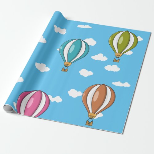 Hot air balloon wrapping paper