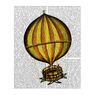 Hot Air Balloon Yellow and Red Acrylic Print