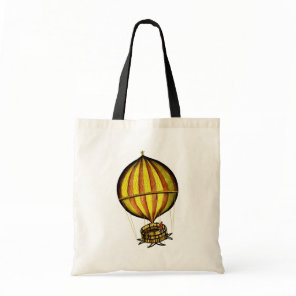 Hot Air Balloon Yellow and Red Tote Bag
