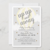 Hot Air Balloon Yellow Drive-by Baby Shower Invitation (Front)