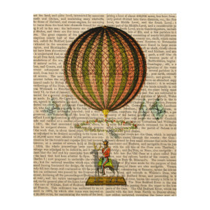 Hot Air Balloon Zephire Wood Wall Decor
