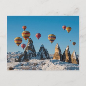 Hot Air Ballooning In Cappadocia Postcard by intothewild at Zazzle