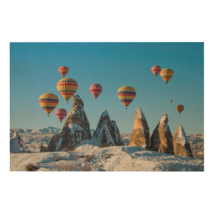Hot Air Ballooning in Cappadocia Wood Wall Art